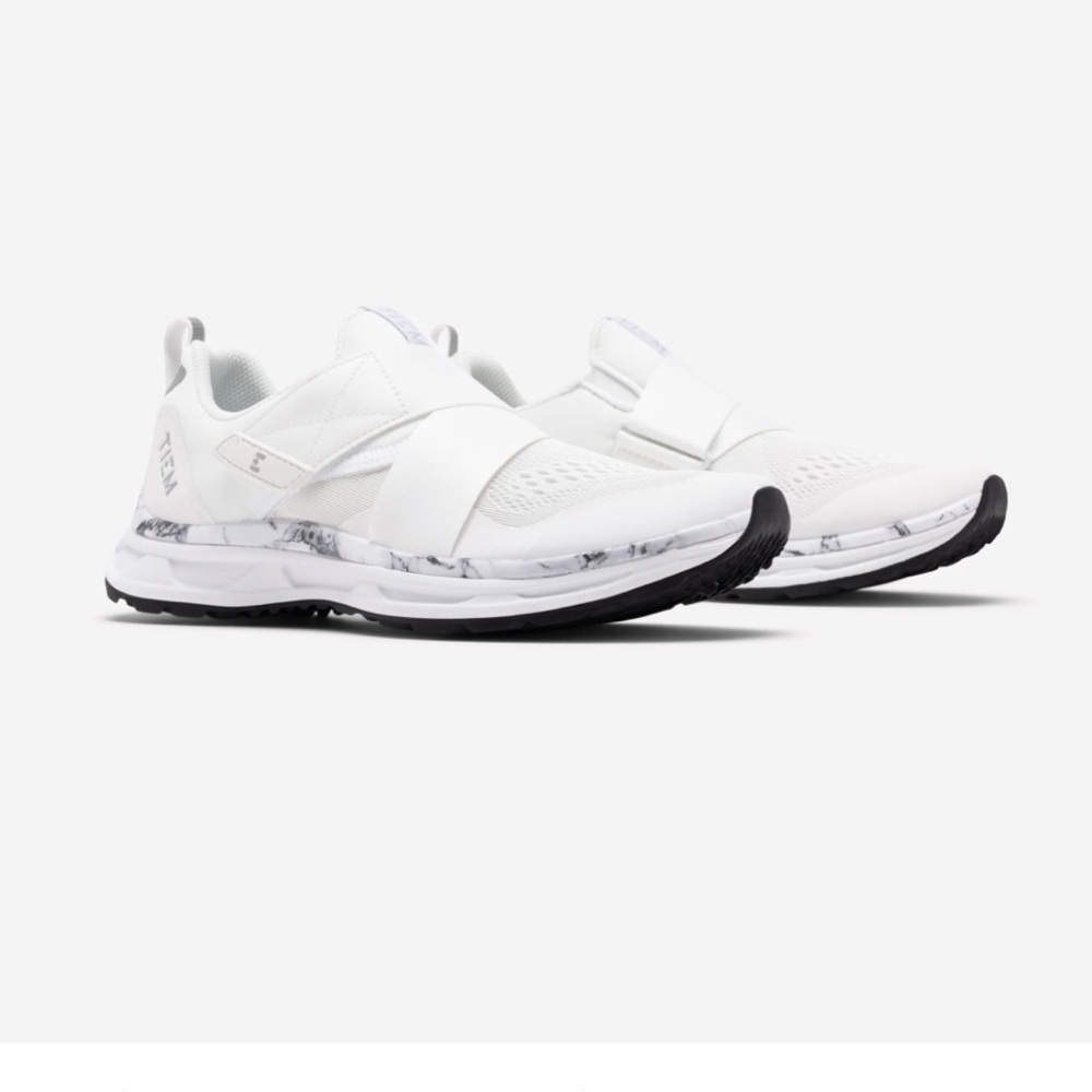 TIEM Slipstream Cycling Shoes with SPD cleats - White Marble